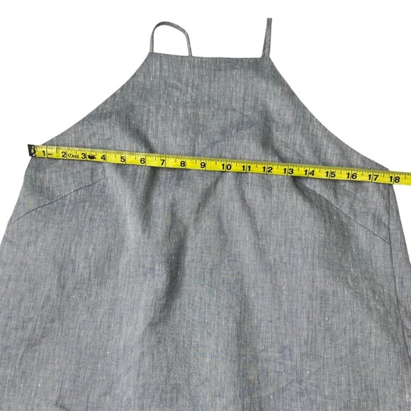 Milly Womens Light Blue Linen Blend Square Neckline Halter Top Size S - Picture 3 of 15